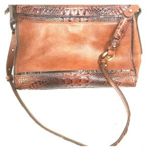 Large Brahmin Purse Brown Long Adjustable Strap